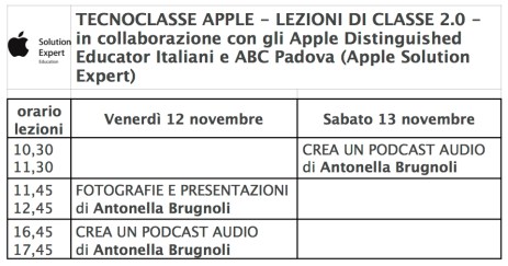 Ecco i miei workshop - Clicca per il calendario completo